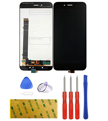 LTZGO Pantalla LCD Compatible con Xiaomi Mi 5X, Xiaomi Mi A1 ​​Negro Táctil Reemplazo Reparación Repuesto Ensamblaje Digitalizador con Herramientas Kit 3M Cinta Adhesiva - sin Marco