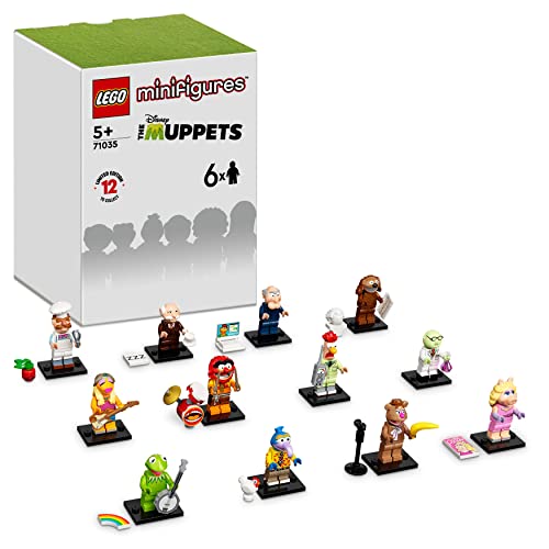 LEGO 71035 Minifiguras Los Teleñecos (Pack de 6), Bolsa Sorpresa, Edición Limitada 2022, Juguete Coleccionable, Regalo para Niños a Partir de 5 Años, 6 Piezas elegidas al Azar