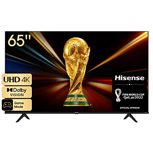 Hisense 65A6EG (65 Pulgadas) 2022 Series - Smart TV 4K UHD con Dolby Vision HDR, DTS Virtual X, Freeview Play, Alexa Built-in, Bluetooth (Nuevo 2022), Black 4K UHD HDR Smart TV