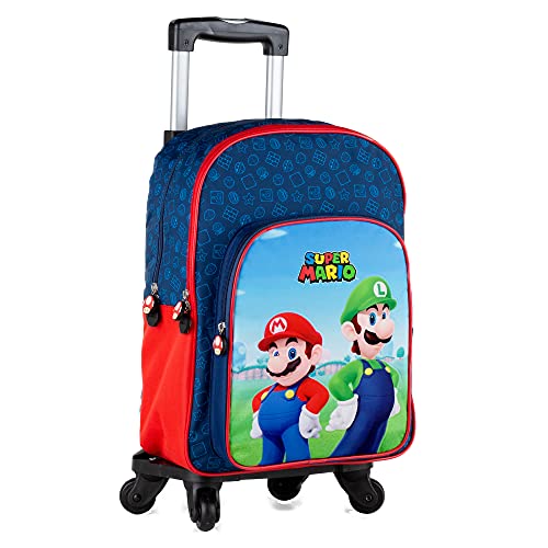 Toy bags- Super Mario y Luichi Juguetes, Color Azul y Rojo, Grande (T963-830)