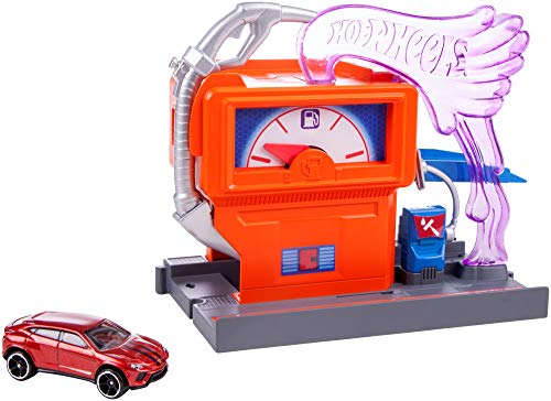 Mattel Hot Wheels-Carreras en la gasolinera, pistas de coches de juguete niños +4 años, multicolor FMY97 , color/modelo surtido