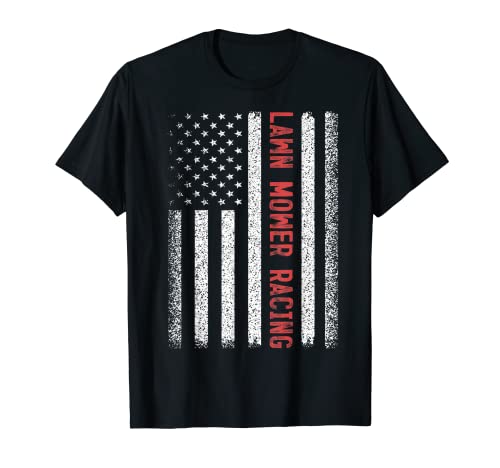 Cortacésped Racing Bandera Americana 4 de julio Camiseta