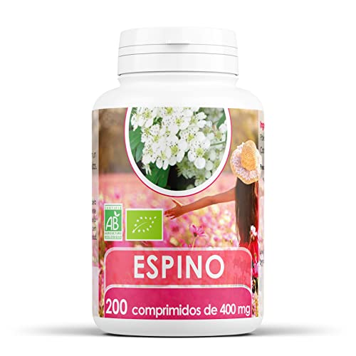 Espino Blanco Orgánico - 400mg Espino Blanco por comprimido - 200 comprimidos