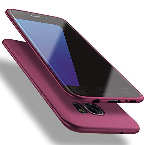 X-level Funda Samsung Galaxy S7 Edge, [Guardian Series] Suave TPU Gel Silicona Ultra Fina Anti-Arañazos y Protección a Bordes Phone Case Funda Carcasa para Samsung Galaxy S7 Edge - Vino Rojo