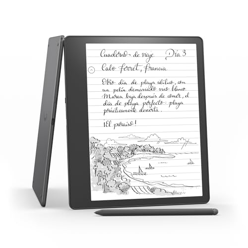 Kindle Scribe, el primer Kindle que a la vez es un cuaderno digital, todo en uno, con 16 GB de almacenamiento y una pantalla Paperwhite de 10,2' y 300 ppp | Con el lápiz básico