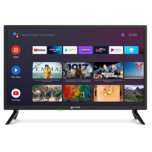 Grunkel - LED-240GOO - Televisor de 24 Pulgadas con Google Chromecast. con Pantalla de Panel HD Ready, Wi-Fi y Smart TV. Bajo Consumo y Auto-Apagado - 24 Pulgadas – Negro