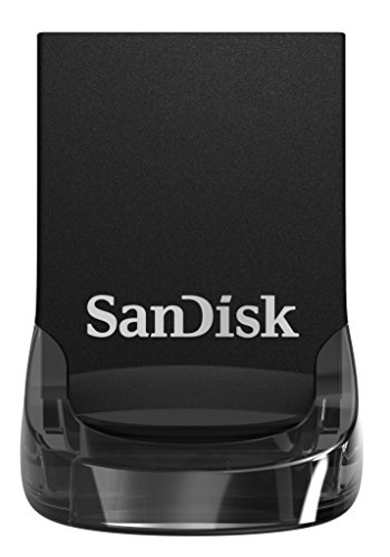 SanDisk Ultra Fit, Memoria flash USB 3.1 de 64 GB con hasta 130 MB/s de velocidad de lectura, Tradicional, Color Negro