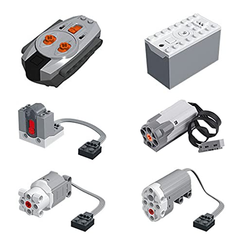ARMD Juego de 6 piezas de tecnología Power Funtion con Motores Receptor Receptor Batería Compatible con Lego Technic