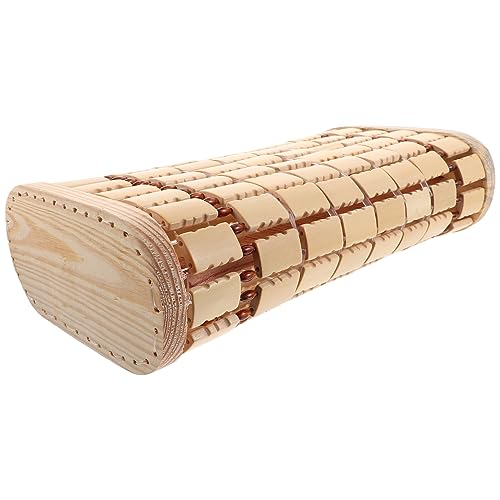 Yardwe Almohada De Bambú Almohada Japonesa Para El Cuello Almohada Para Dormir De Verano Almohada De Estera De Bambú Accesorio De Sauna De Madera Individual Estilo Japones