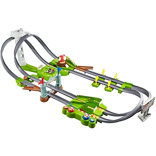 Hot Wheels Circuito Mario Kart Pista de coches de juguete para carreras (Mattel HFY15)