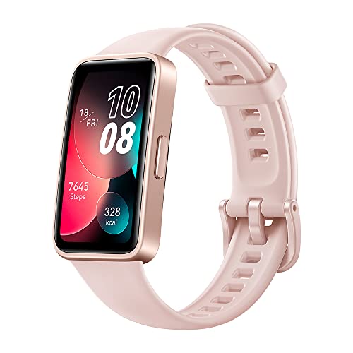 HUAWEI Band 8 Smart Watch, Diseño Ultrafino, Seguimiento Preciso del Sueño, Batería de 14 días, Compatible con Android e iOS, Experto en Salud y Bienestar, Rosa