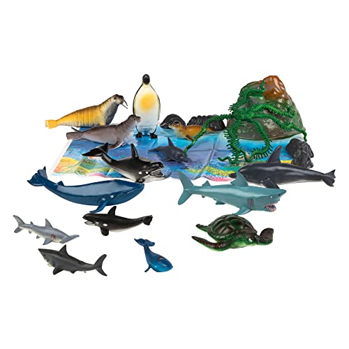 ANIMALS - Bote con animales marinos Animal World - 20 piezas (43436)