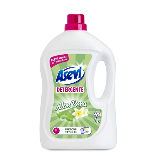 Asevi - Detergente Asevi Aloe Vera - Detergente Lavadora Líquido - Detergente Concentrado - Frescor natural para la ropa - 44 lavados
