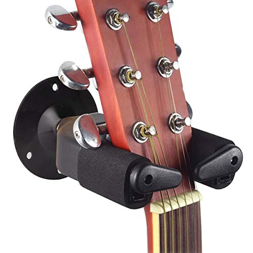 Surplex Soporte de guitarra con base, Gancho Stand con bloqueo de seguridad para Guitarra para montaje en pared, para Guitarra Eléctrica Acústica Bajo Sajona Ukulele Violín Mandolina