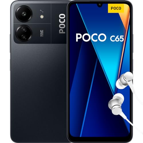 Xiaomi Poco C65 - Smartphone de 8+256GB, Pantalla de 6.74” 90Hz HD+, MediaTek Helio G85, Triple cámara 50MP+2MP+QVGA, 5000mAh, NFC, Negro (Versión ES)