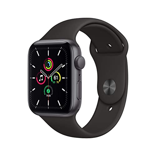 Apple Watch SE (GPS, 44mm) Caja de Aluminio Gris Espacial con Correa Deportiva Negra (Reacondicionado)
