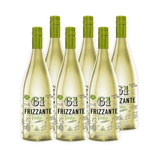 61 Sesenta y Uno. Vino Blanco Frizzante 5.5-6 Botellas de 750 ml