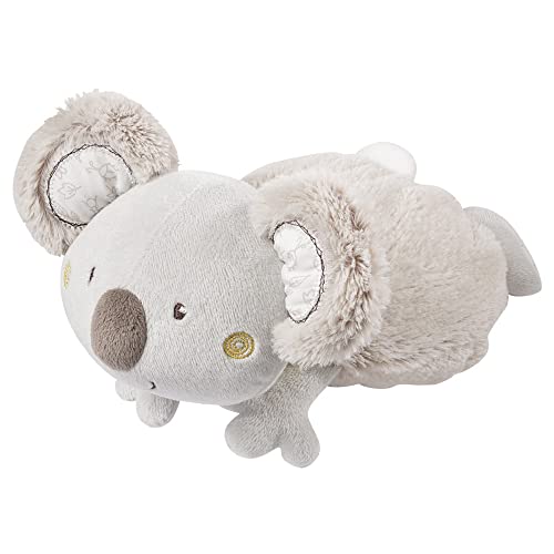 Fehn 064230 - Peluche térmico de koala, saco de pepitas de uva calmante con simpático diseño de koala para bebés y niños pequeños a partir de 0 meses, tamaño: 22 cm, Gris