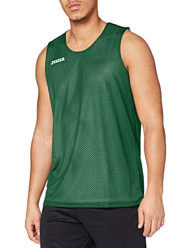 Joma Aro Basketball Reversibil Camiseta, Hombres, Verde-Blanco, XL