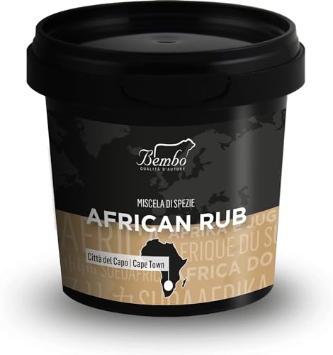 African Rub Bembo 70 g - Mezcla de Especias Sudafricanas - Para Asar a la Parrilla o en la Sartén - Mezcla Caliente y Potente, con el Sabor Vibrante de África