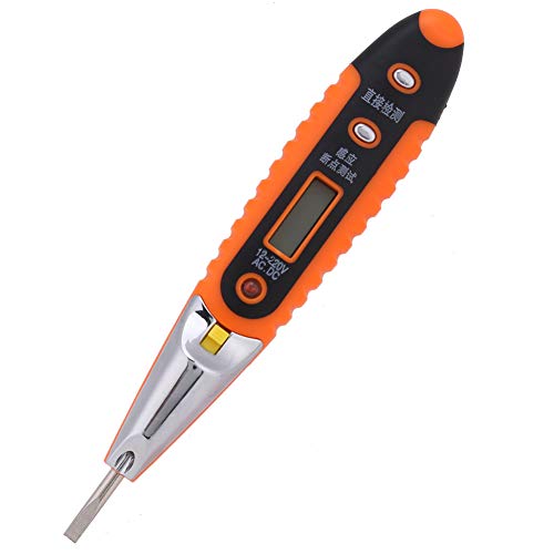 Contacto Tester de Voltaje, Digital Electrical Voltaje Detector Pen 12-220V AC/DC Inductive Electric Tester Home Tool with LED Display
