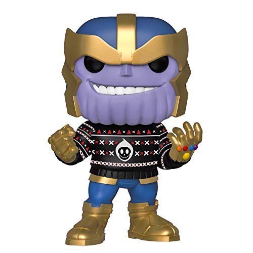 Funko - Pop! Bobble Vinyle Marvel: Holiday - Thanos Figura Coleccionable, Multicolor (43336)