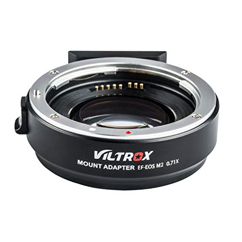 VILTROX EF-EOS M2 Adaptador de Lente con Enfoque Automático, 0.71x Convertidor de Speed-Booster para Canon EF Lens a cámaras Canon EOS-M (EF-M Mount) M M2 M3 M5 M6 M10 M50 M100