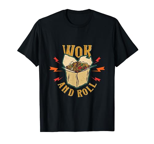Wok and Roll - Sartén para fideos wok Camiseta