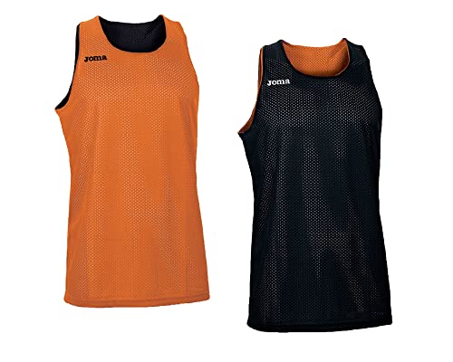 Joma Aro Basketball Reversibil Camiseta, Hombres, Naranja-Negro, M