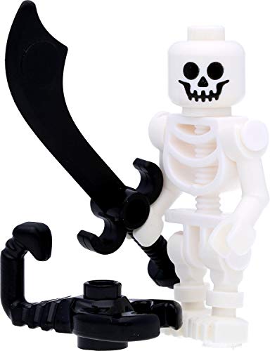 LEGO Minifigura de esqueleto con escorpio y espada (Halloween, piratas)
