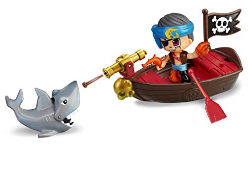 Pinypon Action- Bote pirata con 2 figuras para niños y niñas a partir de 4 a 8 años, (Famosa 700015587)
