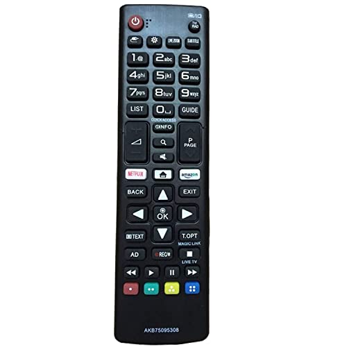 Reemplazo Mando LG Smart TV AKB75095308 Mando a Distancia para LG Smart TV 32LJ610V 43UJ634V 49UJ634V 55UJ634V Control Remoto LG