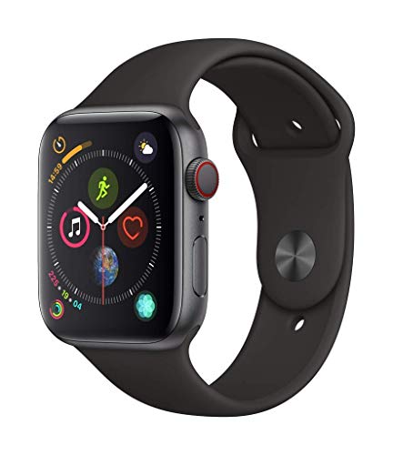 Apple Watch Seires 4 44mm (GPS + Celular) - Caja De Aluminio En Gris Espacial / Negro Correa Deportiva (Reacondicionado)