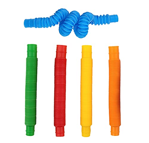 Zayin Mini Tubos Pop Juguetes Sensoriales, Tubo Pop Luminoso Tubo Elástico Multicolor Juguete Educativo Infantil Interesante Herramientas Sensoriales Elásticas para -- (Pop Tubo*5)