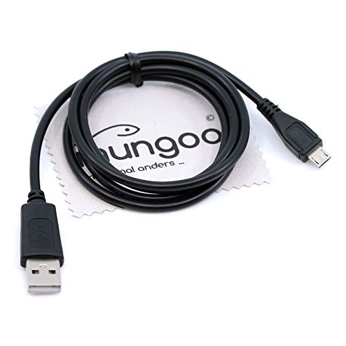 Cable de datos USB para Sony Cyber-Shot DSC-HX10, DSC-HX10V, DSC-HX20V, DSC-HX30, DSC-HX30V, DSC-HX300, DSC-HX50, DSC-HX50V, DSC-HX60, DSC-HX80, DSC-HX90, con paño de limpieza mungoo
