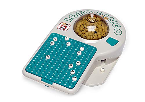 Chicos-Bingo Lotería electrónica con 24 cartones y 90 bolas imborrables, 22.5 x 37 x 10.5 cm, incluye fichas de juego, (22302) , color/modelo surtido