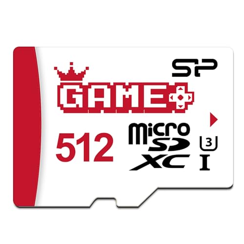 Silicon Power - Tarjeta de Memoria SDXC Micro SD de 512 GB con Adaptador Compatible con Nintendo Switch