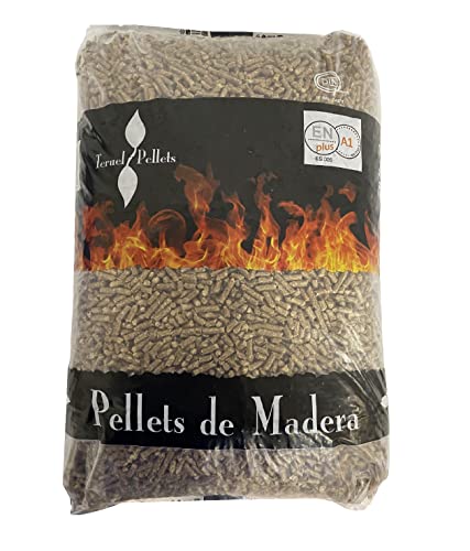 Saco de pellets, pellet de madera 15 kg, combustible para estufas y calderas de Biomasa.