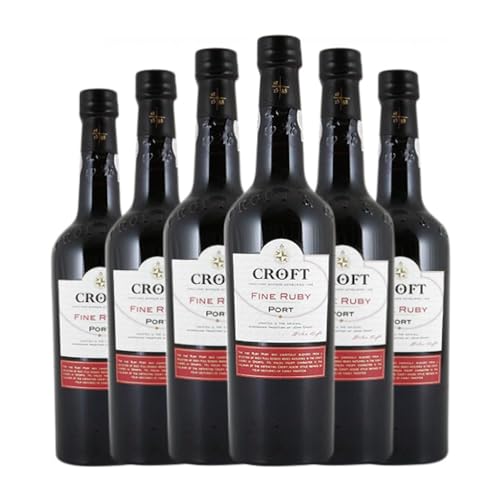 Croft Port Fine Ruby Porto 75 cl Vino generoso (Caja de 6 Botellas de 75 cl)