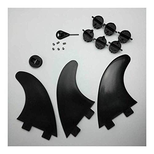 Sup Fins Surfboard Fins Surf Fin Surfing Fins G5 Medium Size Thrusters with Accessories Leash Plug Fin Plugs Screw Key (3pcs) Surfboard Fins (Pack C)