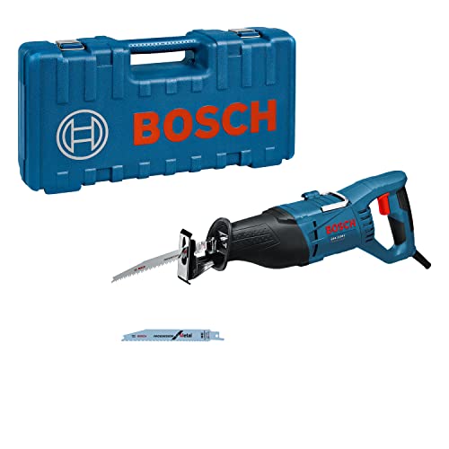 Bosch Professional GSA 1100 E - Sierra sable (1100 W, 0 – 2700 cpm, profundidad de corte 230 mm, en maletín)