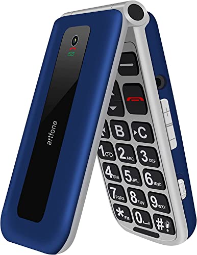 artfone F20 Teléfono Móvil para Personas Mayores con Teclas Grandes, SOS Botón, Pantalla de 2,4 Pulgadas, 2G gsm, Doble SIM, Llamada rápida,Fácil de Usar para Ancianos y Niños, Azul