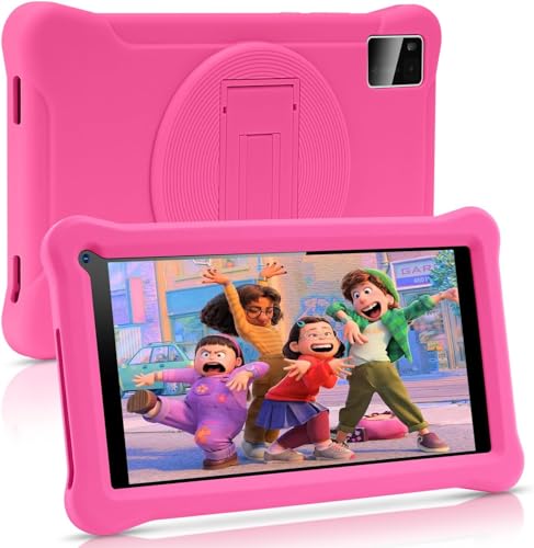 SUMTAB Tableta para Niños 7 Pulgadas Android 11 Tablet,ROM 32GB (SD Extensible 128GB), Tableta Educativa, Google GMS,Control Parental, Pantalla IPS HD, 2.4GWi-Fi, Kid-Proof Funda Tablet (Rosa)…