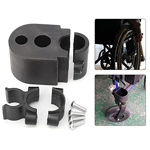 Soporte para bastón/muleta para silla de ruedas, soporte para bastón para bastón para silla de ruedas Soporte para muleta Scooter eléctrico Silla de ruedas/andador/bastón Accesorio universal