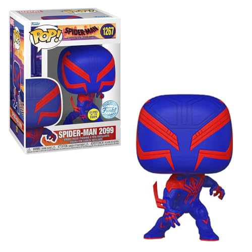 Funko Pop! Movies: Spider-Man Across the Spider-Verse Spider-Man 2099 Glow-in-the-Dark Pop! Vinyl Figure Entertainment Earth Exclusive