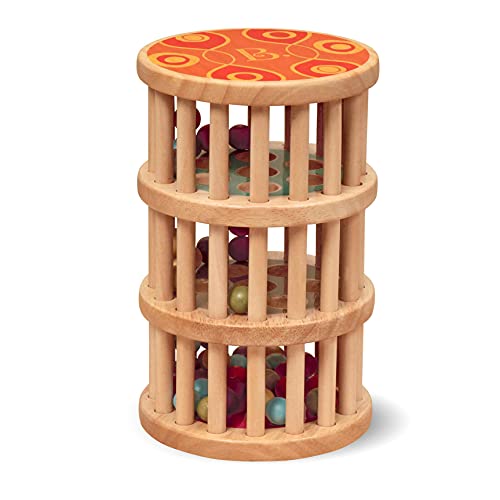 B. Toys Sonaja Torre rodante – 42 Cuentas de Colores – Juguete clásico de Madera para Chicos, niños – 18 Meses + – A-Maze-Rain Rush (Branford Ltd. BX1170Z)