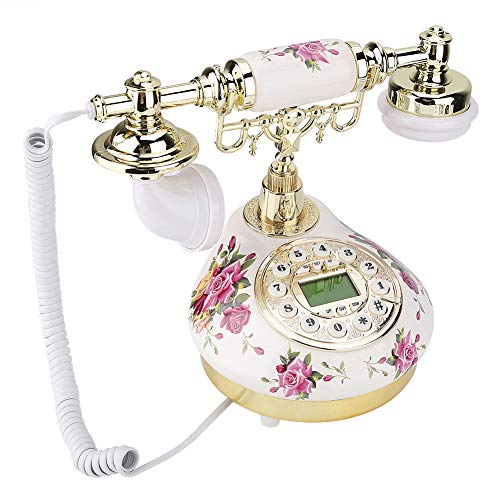 Vbestlife Teléfono Antiguo, teléfono Antiguo de cerámica para Sala de Estar, Dormitorio, Hotel, Negocio en casa, etc.