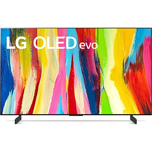 LG OLED42C24LA - Smart TV webOS22 42 pulgadas (106 cm) 4K OLED evo, Procesador Inteligente Potencia a9 Gen 5 IA, compatible formatos HDR, HDR Dolby Vision y Dolby Atmos, para Gaming
