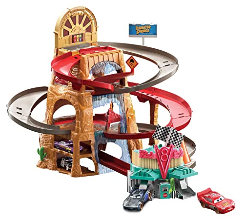 Cars- Disney Pixar Radiator Springs Mountain Race Playset, Multicolor (Mattel HHL84)