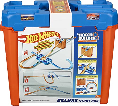 Hot Wheels - Track Buider Caja de Acrobacias Deluxe, Accesorios para Pistas de Coches de Juguete (Mattel GGP93) , color/modelo surtido, Exclusivo en Amazon
